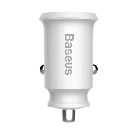Mini ładowarka samochodowa do telefonu 2x USB Grain Car Charger biały