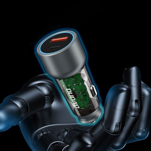 Ładowarka samochodowa R4T 30W USB-A USB-C - szara