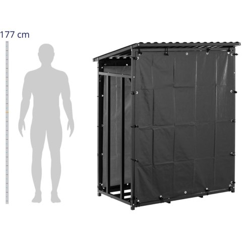 Stojak wiata na drewno kominkowe 137x90x171cm