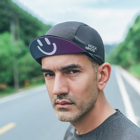 Czapka rowerowa kolarska z daszkiem - czarna