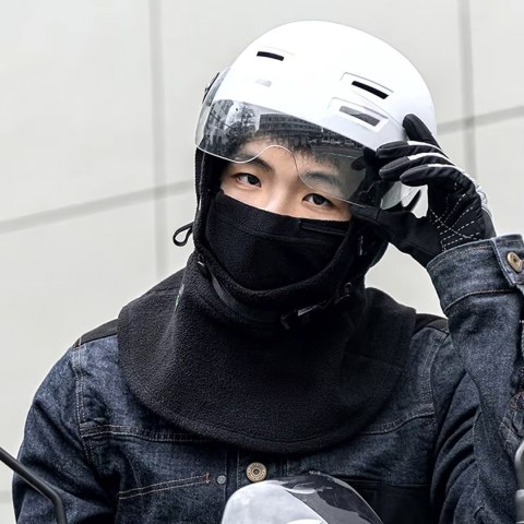 Kominiarka outdoor wiatroszczelna wodoszczelna polar - czarna