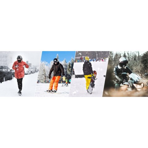 Kominiarka sportowa ocieplana oddychająca - czarna