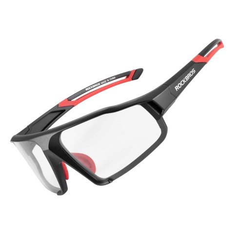 Okulary rowerowe fotochromowe UV400 z etui SP216BK - czarno-czerwone
