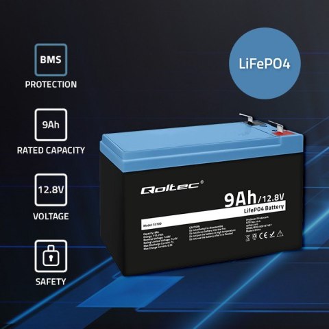 Akumulator LiFePO4 | 12.8V | 9Ah | 115.2Wh | BMS