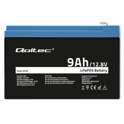 Akumulator LiFePO4 | 12.8V | 9Ah | 115.2Wh | BMS