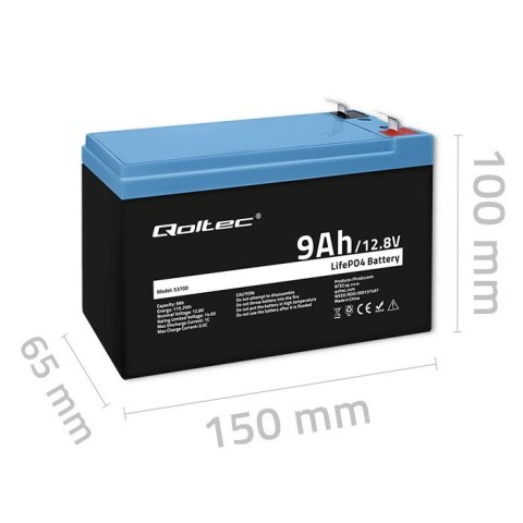 Akumulator LiFePO4 | 12.8V | 9Ah | 115.2Wh | BMS