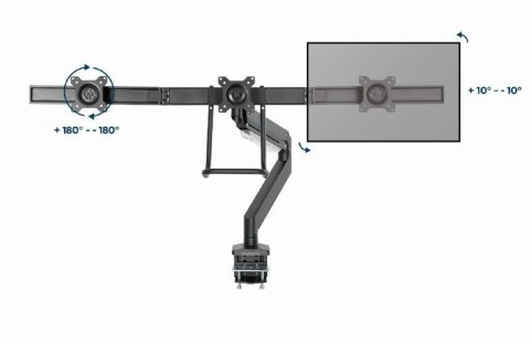 Ramię regulowane na 3 monitory 17 - 27 cali 6kg