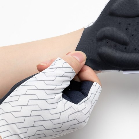 Rękawiczki kolarskie rowerowe MTB rozmiar S - biało-czarne