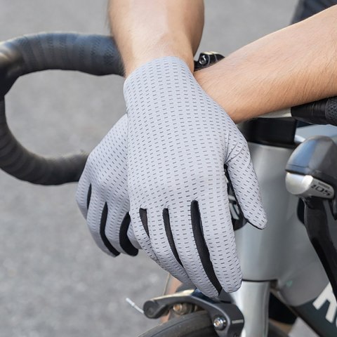 Rękawiczki rowerowe oddychające pełne rozmiar XXL - zielone ROCKBROS