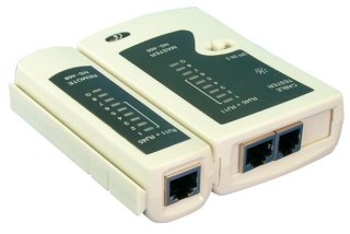 Tester kabli do zlacz RJ11,RJ12,RJ45 z jednostką zdalna LogiLink
