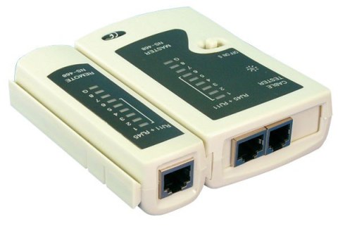 Tester kabli do zlacz RJ11,RJ12,RJ45 z jednostką zdalna LogiLink