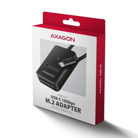 ADM2-CM Adapter USB3.2 Gen 2 M.2 NVMe/SATA SSD 10cm USB-C cable