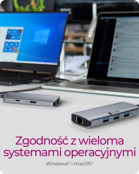 Stacja dokująca IB-DK4034a-CPD 6w1, HDMI,USB,PD,LAN