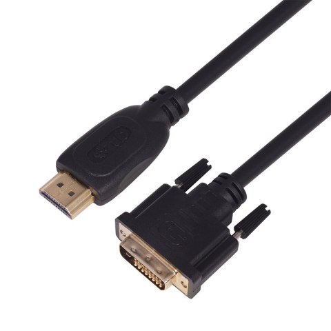 Kabel HDMI - DVI 1.8m DVI 24+1, pozłacany TB