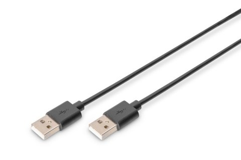 Kabel połączeniowy USB 2.0 HighSpeed Typ USB A/USB A M/M czarny 1m Digitus