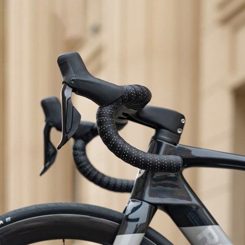 Owijka na kierownicę rowerową z PU wzór Velour - brązowa