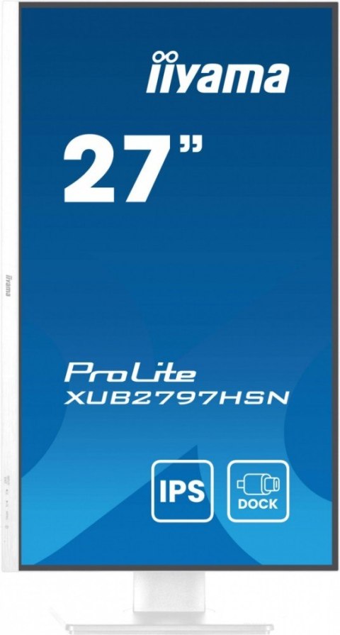 Monitor 27 cali XUB2797HSN-W2 IPS,FHD,USB-C Dock,HAS,300cd,1ms,sRGB99%,100Hz,HDMI,DP-out,USBx4,RJ45,2x2W/5y/