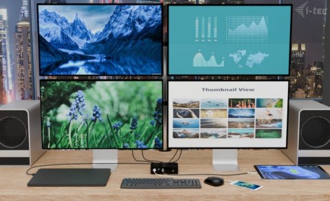 Stacja dokująca Thunderbolt 5 Quattro Display Docking Station 5x USB 2.5 GLan Power Delivery 140W