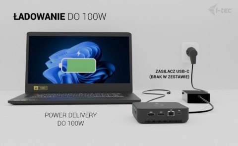 Stacja dokująca USB-C DP Dual HDMI Power Delivery 100W