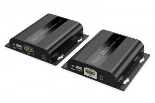 Przedłużacz (extender) po skrętce kat.6 HDMI 4K/60Hz przez IP 1G lub do 120m/200m z PoE, max. 253 odbiorniki, sterowanie IR - ze