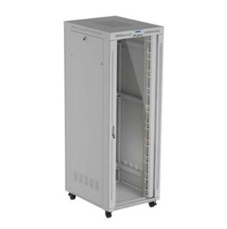 Szafa instalacyjna rack stojąca 47U 800x1000 szara drzwi przeszkolne LCD ( flat pack) V2