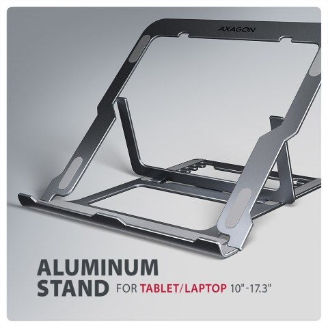 STND-LAG Podstawa do laptopów aluminiowa 10-17,3 cala 8 regulowanych pozycji, Szara