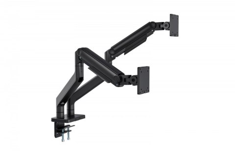 Uchwyt biurkowy podwójny z zaciskiem i sprężyną mechaniczną 2x LCD max. 45" 2x 20kg, VESA: 75x75, 100x100