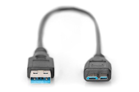Kabel połączeniowy USB 3.1 Gen.1 SuperSpeed 5Gbps Typ USB A/microUSB B M/M czarny 0,25m Digitus