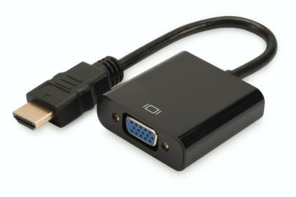Konwerter/adapter audio-video HDMI do VGA, 1080p FHD, z audio 3.5mm MiniJack Digitus