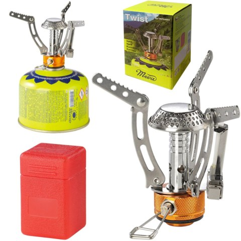 Kuchenka turystyczna na kartusze gazowe 7/16'' TWIST piezo zapalnik 4.5 kW