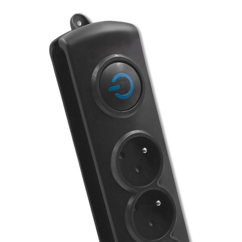 Listwa antyprzepięciowa, 6 gniazd; 1,8m Qoltec