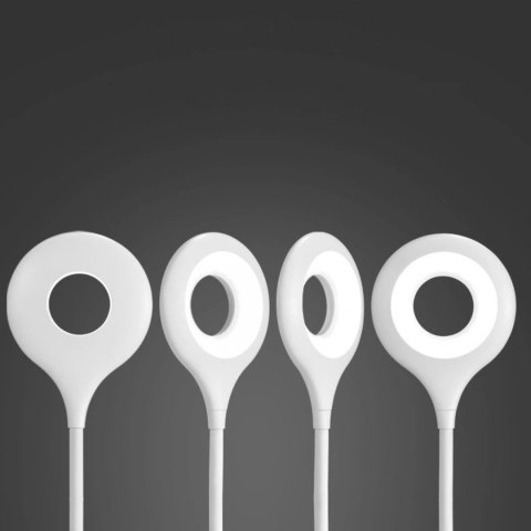 Mini lampka bezprzewodowa LED do czytania z klipsem kablem USB-C 80lm - biała