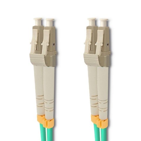 Patchcord światłowodowy LC/UPC-LC/UPC | MM | 50/125 | OM3 | 1m Qoltec