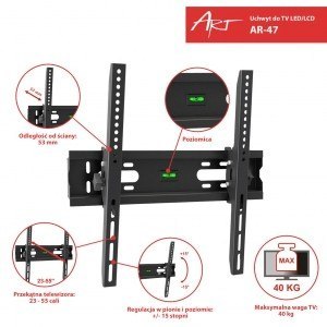 Uchwyt do TV LCD/LED 23-55 40KG AR-47 ART
