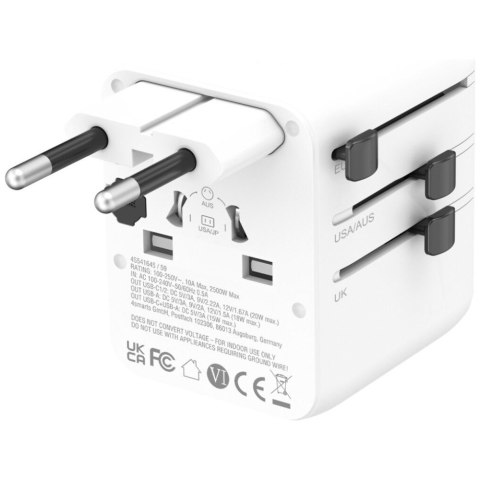 Adapter podróżny 20W GaN Nomad 2xUSB-C + 1xUSB-A