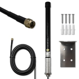 Antena 4G LTE | 15dBi | dookólna | zewnętrzna | SMA | włókno szklane