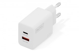 Ładowarka sieciowa 20W | 1x USB-C, 1x USB-A | PD 3.0, QC 3.0 | Biała