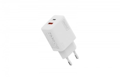 Ładowarka sieciowa 20W | 1x USB-C, 1x USB-A | PD 3.0, QC 3.0 | Biała