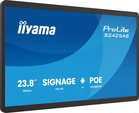 Monitor 23.8 cala ProLite S2425AS-B1 IPS,FHD,A14,24/7,RJ45, iiSignage, WI-FI