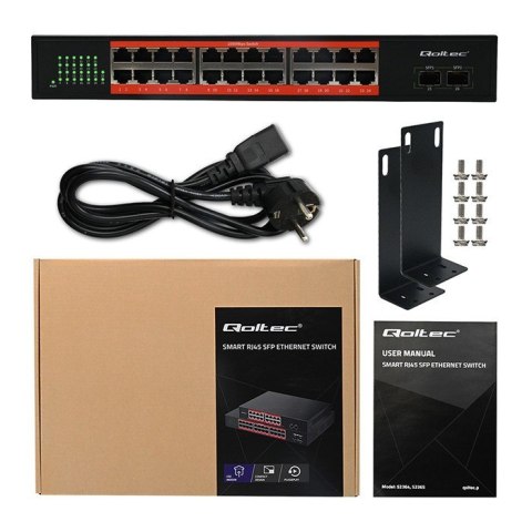 Przełącznik sieciowy SWITCH Gigabit Ethernet | 24x RJ45 | 2x SFP | 1000 Mb/s