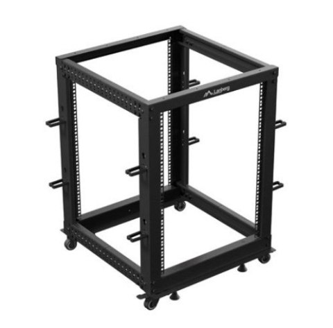 Stojak Open rack 19 cali 15U 600x600-1100 regulowany czarny