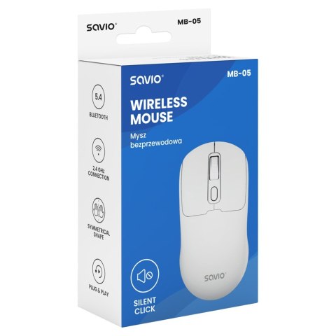Mysz bezprzewodowa MB-05 2.4 GHz Biała