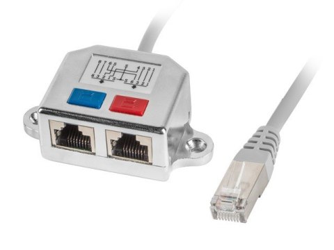 Adapter rodzielacz LAN RJ-45 - 2x RJ-45 FTP Lanberg