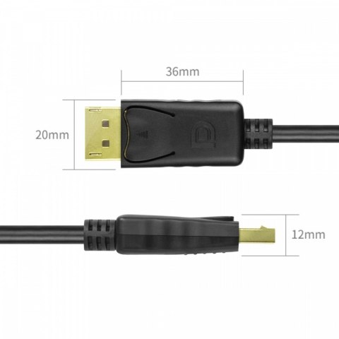 Kabel DisplayPort M/M, 3,0m; Y-C609BK Unitek