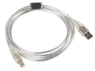 Kabel USB 2.0 AM-BM 3M Ferryt przezroczysty Lanberg
