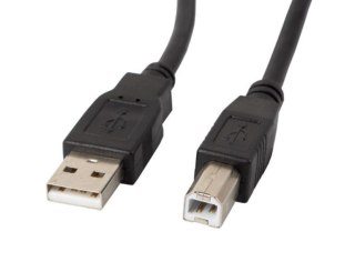 Kabel USB 2.0 AM-BM 5M czarny Lanberg