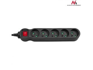 Listwa zasilająca 5g 5m MCE185 2300W czarna Maclean