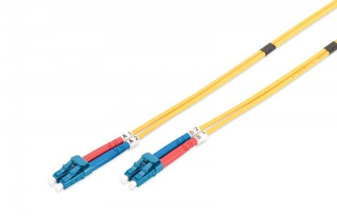 Patchcord FO SM 09/125 OS2 LC-LC duplex 1m Żółty Digitus