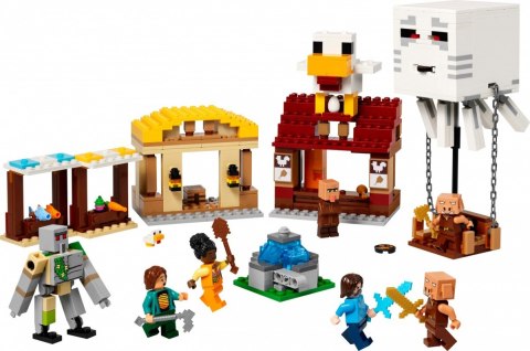 Klocki Minecraft 21273 Atak balonowego Ghasta na wioskę