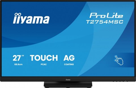 Monitor 27 cali ProLite T2754MSC-B2AG POJ.10PKT.IPS,Powłoka AG, FHD,300cd,2x2W
